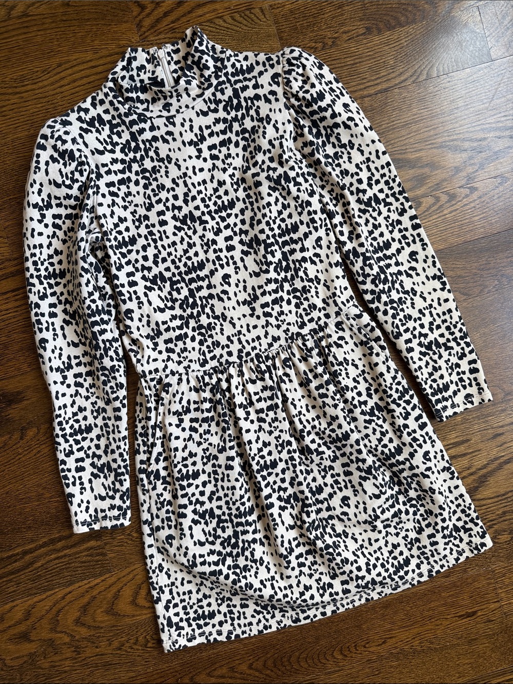 Rebecca Taylor Cotton Mock Neck Long Sleeve Mini Dress, Small